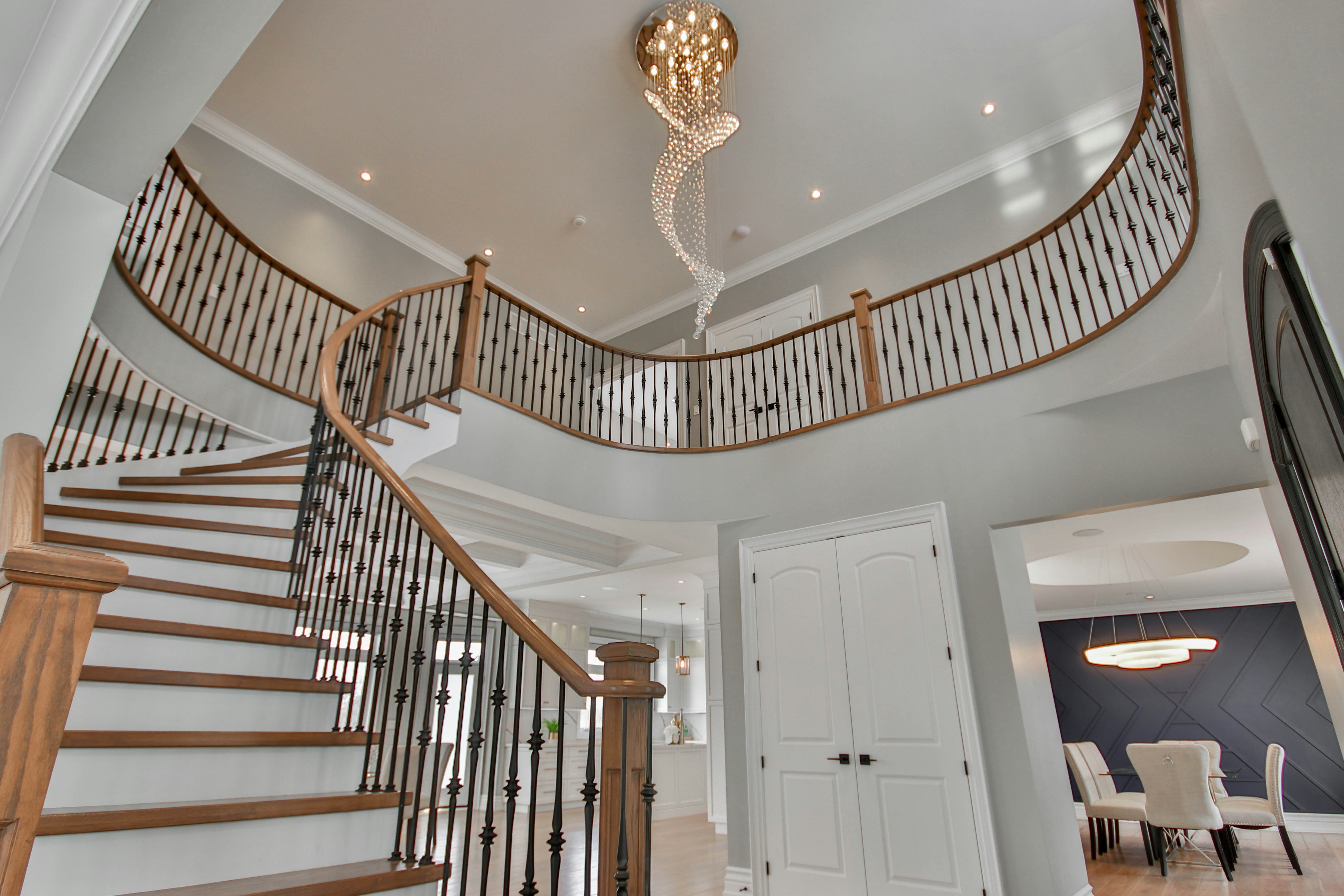 Luxury interior with chandelier