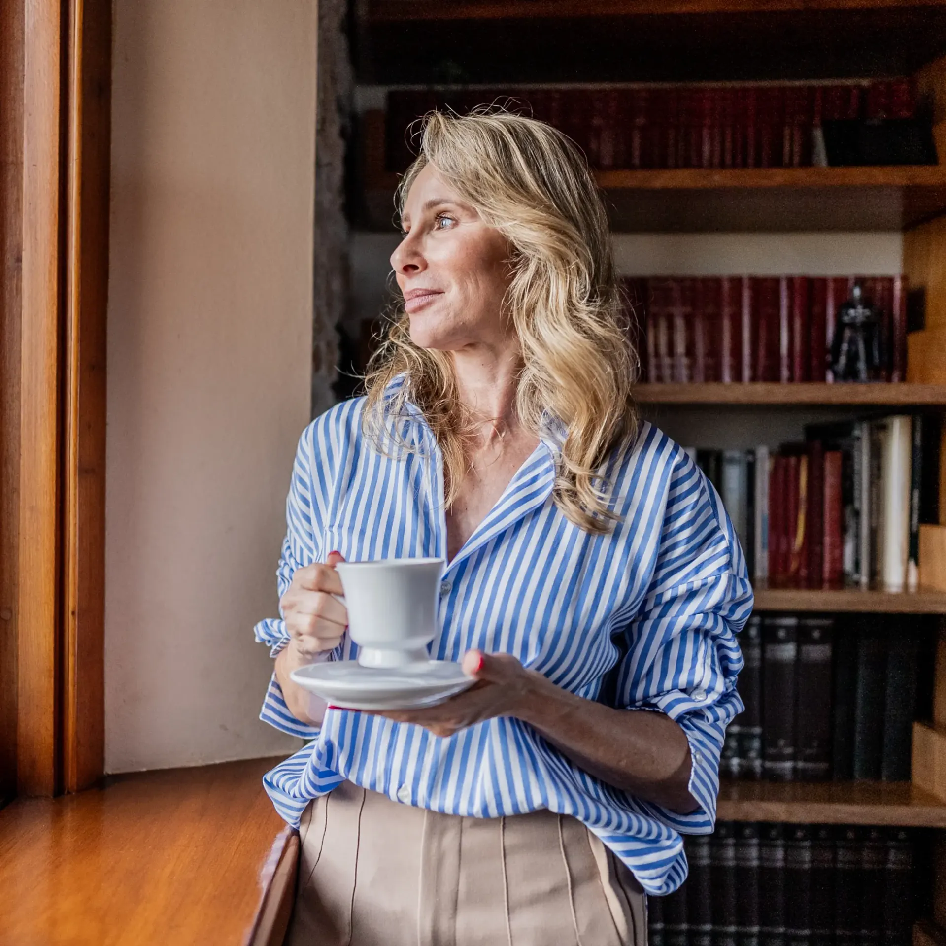 Woman with teacup